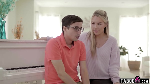 Busty MILF piano teacher Bunny Madison gave incentive to her young student