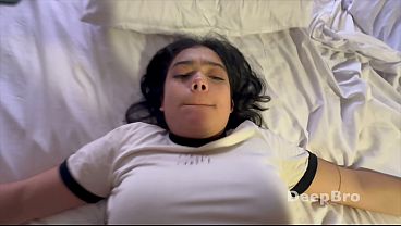 She couldn’t take my big cock in doggy so I fucked her missionary and came inside