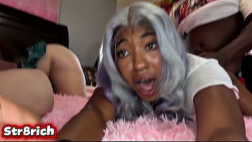 Threesome Str8rich meet two baddies and fuck them in the ass after school