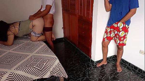 I discover my unfaithful wife fucking with the neighbor, seeing that he is sticking his cock hard I masturbate while I see them, I am a cuckold