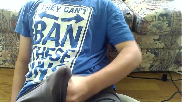 Guy cums in underwear