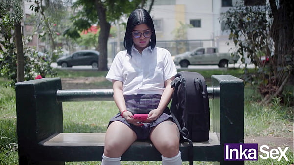 Shy 18 year old with a big ass doesn't go to class and is caught by a stranger with a huge cock.