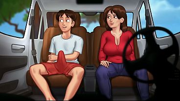 Nymphomaniac Stepmother Only Thinks About Fucking Every Time She Sees Her Stepson - Summertime Saga
