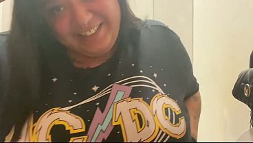 Naughty BBW in the store's fitting room.