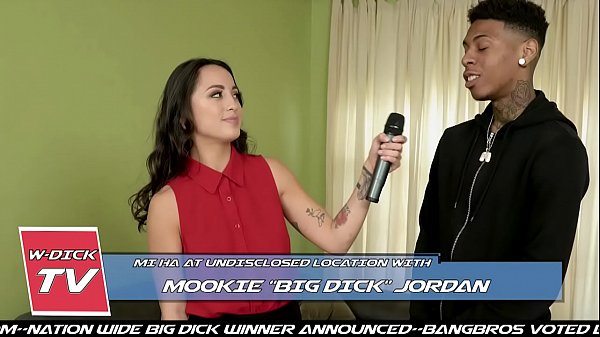BANGBROS - Asian Reporter Mi Ha Takes On Mookie's Big Black Cock