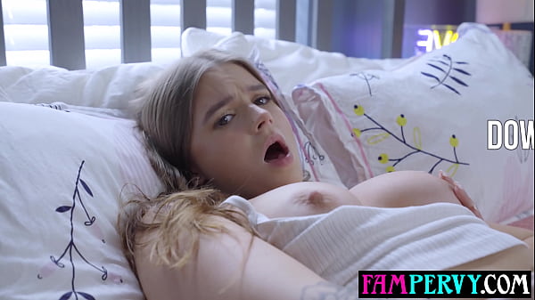 Masturbating teen step daughter caught watching porn and pounded