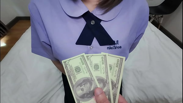 School girl lets stranger cum inside her pussy for cash
