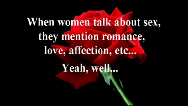Sex as men like it