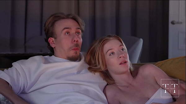 Steamy! Sexy Blonde Came While Watching Movie. 4K HD Tim Team