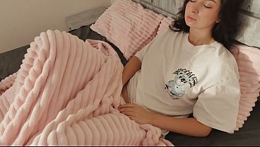 Stepbrother caught me masturbating and got to wreck my tight pussy by huge dick