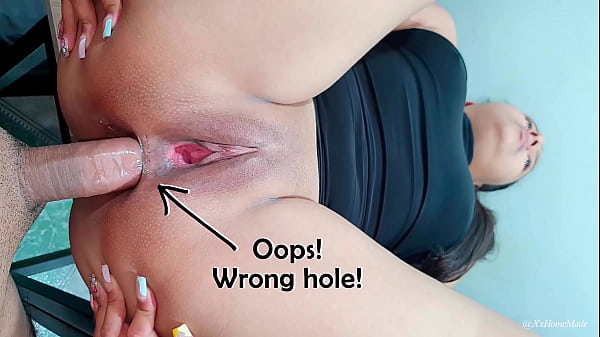 Oops, wrong hole, sorry!! I fucked her ass mercilessly, ejaculated massively and recorded it all with my cell phone! (FULL UNCENSORED)