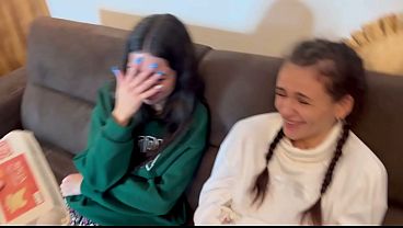 Two beauties agreed to have unexpected sex with two guys