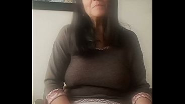 Stepmother showing what's under her dress on camera