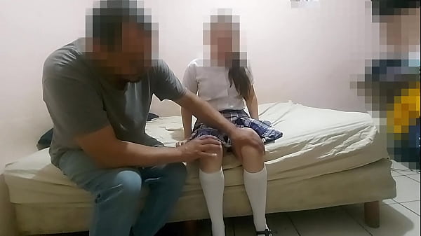 Beautiful Mexican student fucks with her neighbor for a gift, fucking with a young Mexican student from Sinaloa, real homemade