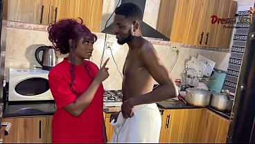 Sexy African Wife gives her husband the best food before food