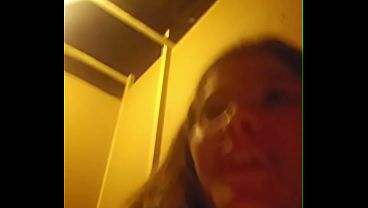 Married blonde sucks a dick at a club and her husband doesn't even notice.