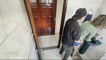 My neighbor spies on me and comes into the bathroom to humping up against me.
