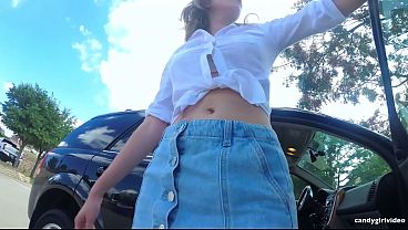 Skye Blue - Pantyless Outdoor Up the Skirt HD