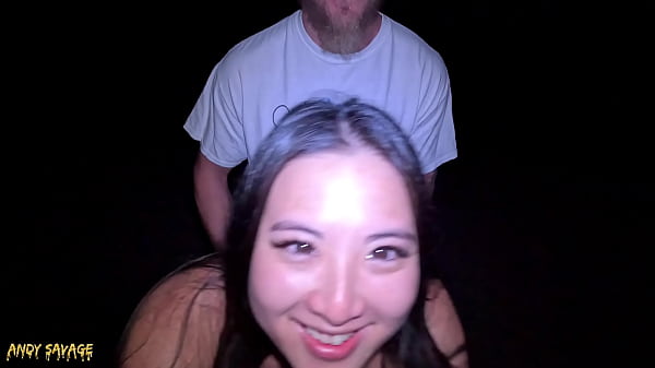Public BLOWJOB and EATING PUSSY on the beach LATE night Adventure