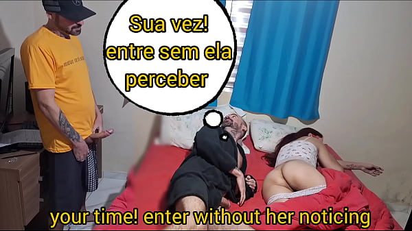 Blindfolded wife, I called my friend to fuck her
