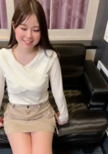 A real 18-year-old with fair skin, beautiful brea