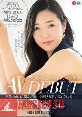 Former Cabin Attendant Married Woman Tojo Minami 34 Years Old AV DEBUT Eyes Seeking Infidelity, Indecent Determination After 3 Years Of Marriage.