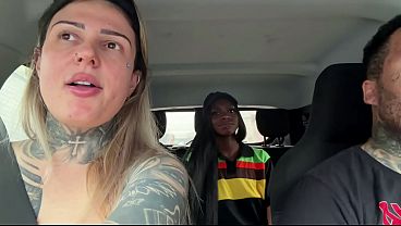 In front of Burger King, I called the manager over to be a porn actress. We kissed and sucked each other off a lot until we came in public. She rode my husband's dick a lot until he came inside her.