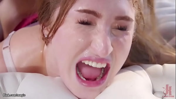 Stepdad makes teen squirting in bondage