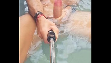 Hot Stud Jacuzzi Masturbation – Spitting on His Thick Cock