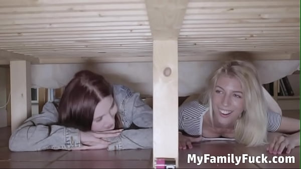 Step Brother Fucks His step Sister and step Mom While They're Stuck  - Missy Luv, Mia Evans