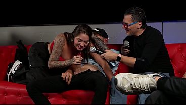 Cuckold enjoys watching his wife have sex with a stranger during a public interview - part 2 - Sebastian Puentes and Sara Blonde