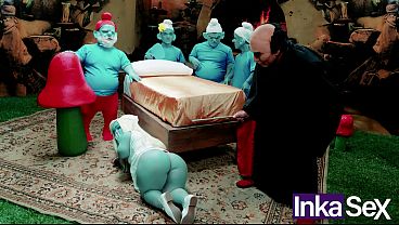 SMURFS PARODY - Big-assed dwarf Putifina receives anal from Garchamel.