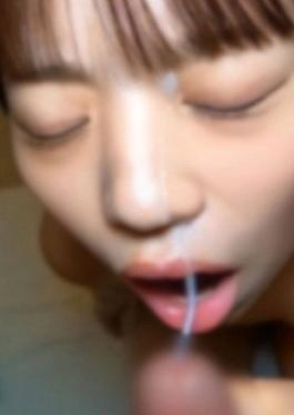 No Her Baby Face Is Crazy! Her Cute Face With Big Round Eyes Is Covered In A Lot Of Cum! Contrary To Her Innocent Appearance, She Loves Naughty Things! Facial And Creampie