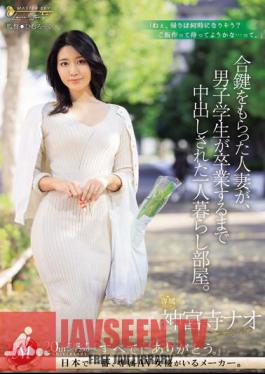 Married Woman Who Received A Duplicate Key Lived Alone In A Room Where A Male Student Was Creampied Until He Graduated. Jinguji Nao