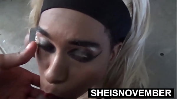 I'm Pumping Hot Cum Inside My Stepsister Throat Outside, Blonde Ebony Babe Msnovember Giving Kinky Stepbrother Oral-Sex Blowjob While His Erect Dick Ejaculate On Her Chin, Risky Dirty Taboo Stepfamily Fauxcest By Msnovember