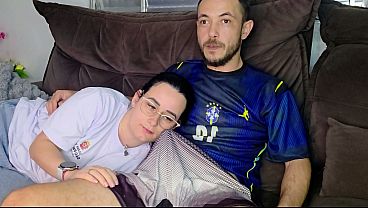 Stepsister is seduced by her half-brother while watching the Brazil game.