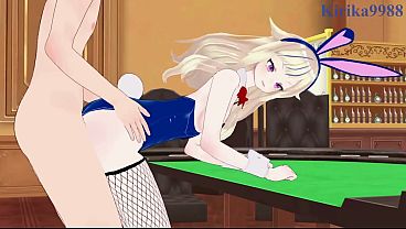 Tanaka Hime (Bunny Girl) and Suzuki Hina (Bunny Girl) intense sex. - HIMEHINA VTuber Hentai