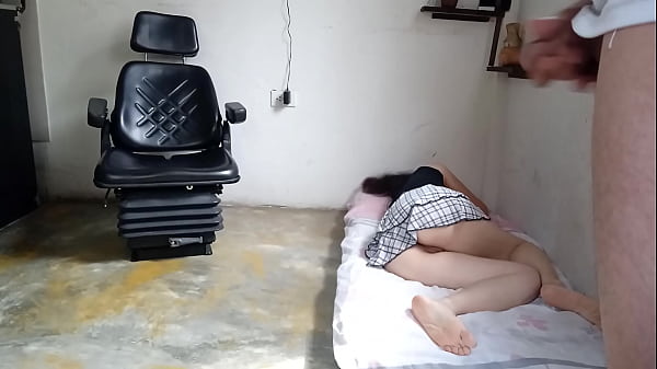 I jump over the wall of my neighbor's backyard while the cuckold works.