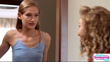 "Your hard cock can't resist our tight pussies stepbro" Nata Ocean and Tiffany Tatum seduce for hot threesome ride