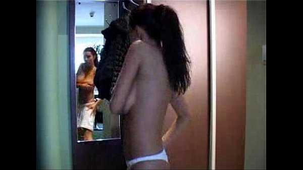 Stripper rehearsing at home