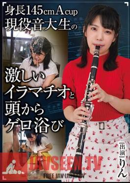 Height 145cm A Cup Active Music Student's Intense Deep Throating And Vomiting From The Head Rin