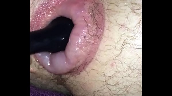 Fucking my puffy man pussy with a toy