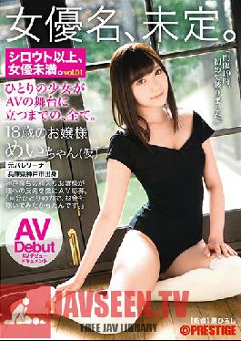 Studio Prestige Her Stage Name, Is Still Undetermined An AV Debut Documentary She's More Than An Amateur, But Not Quite An Actress Yet Vol.01 C Cup Size Beautiful Tits x 0 Sexual Experience x Bashful Sex