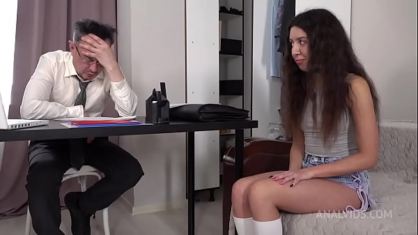 College student Katty gets her tight ass fucked by professor and spanked for a good grade VK013