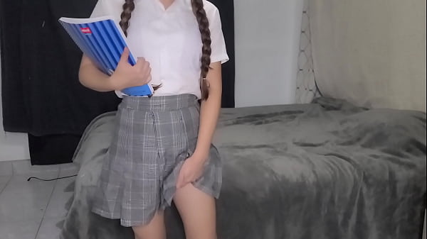 How old is she? A young and sweet from Mexico City goes to the house of a perverted teacher and does everything he says. The student masturbates for the teacher.