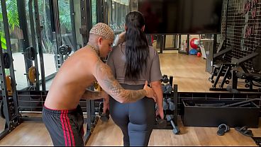 The personal trainer from the gym came to help me with my workout, and at the end I took her to my apartment and ate her pussy a lot.