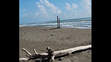 Risky public sex on the beach almost got us caught