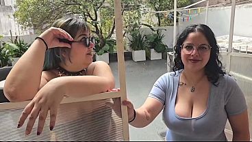 Threesome with my best friend and the neighbor! Rimming blowjob