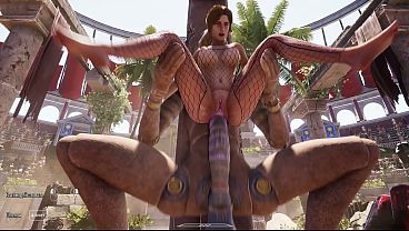 Once again, Lara couldn’t resist exploring the cave... and the statue couldn’t resist exploring hers.