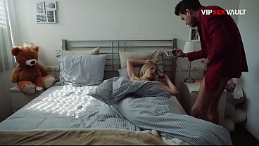 Slim Blonde Bent Over in Doggy, Stretched Open With Every Stroke